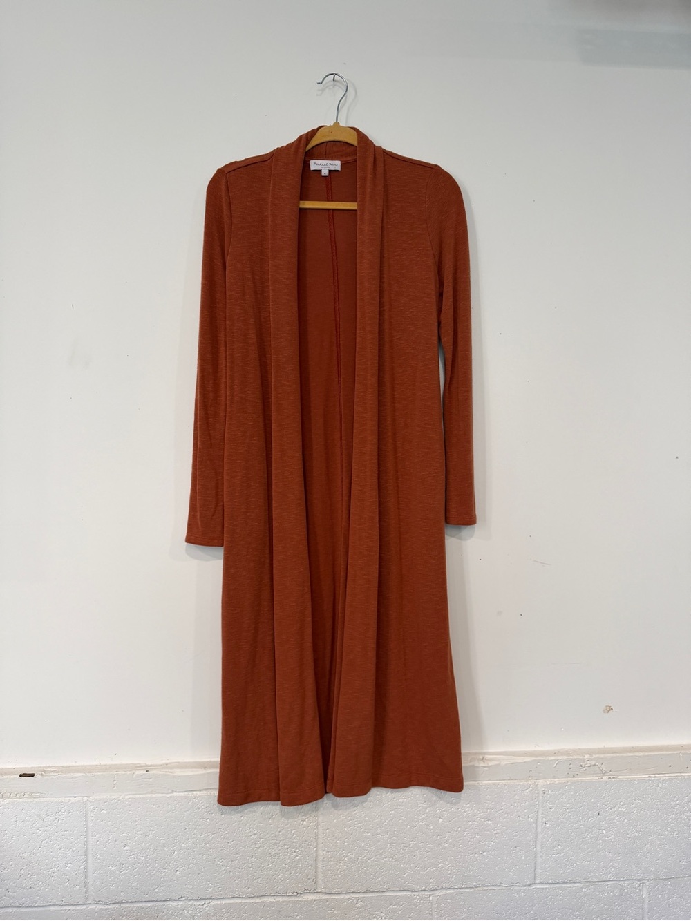 Michael Stars Long Open-Front Duster in Rust